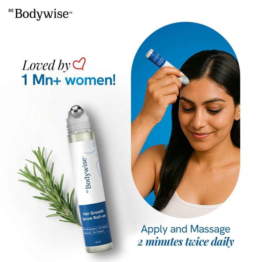 Buy Be Bodywise Rosemary Hair Growth Serum (Roll On) | 3% Redensyl & 2% Anagain | Hair fall control serum for Women & Men | Promotes Hair Growth & Stimulates Hair Follicles | For All Hair Types (25 ml) - Purplle