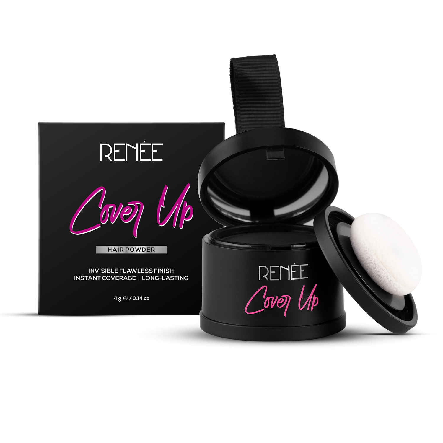 Buy RENEE Cover-Up Hair Powder- Black Helps Cover Grey Roots & Bald Spots Instantly Highly Pigmented For Fuller and Denser Hair Long-Lasting & Natural Matte Finish 4 gm - Purplle