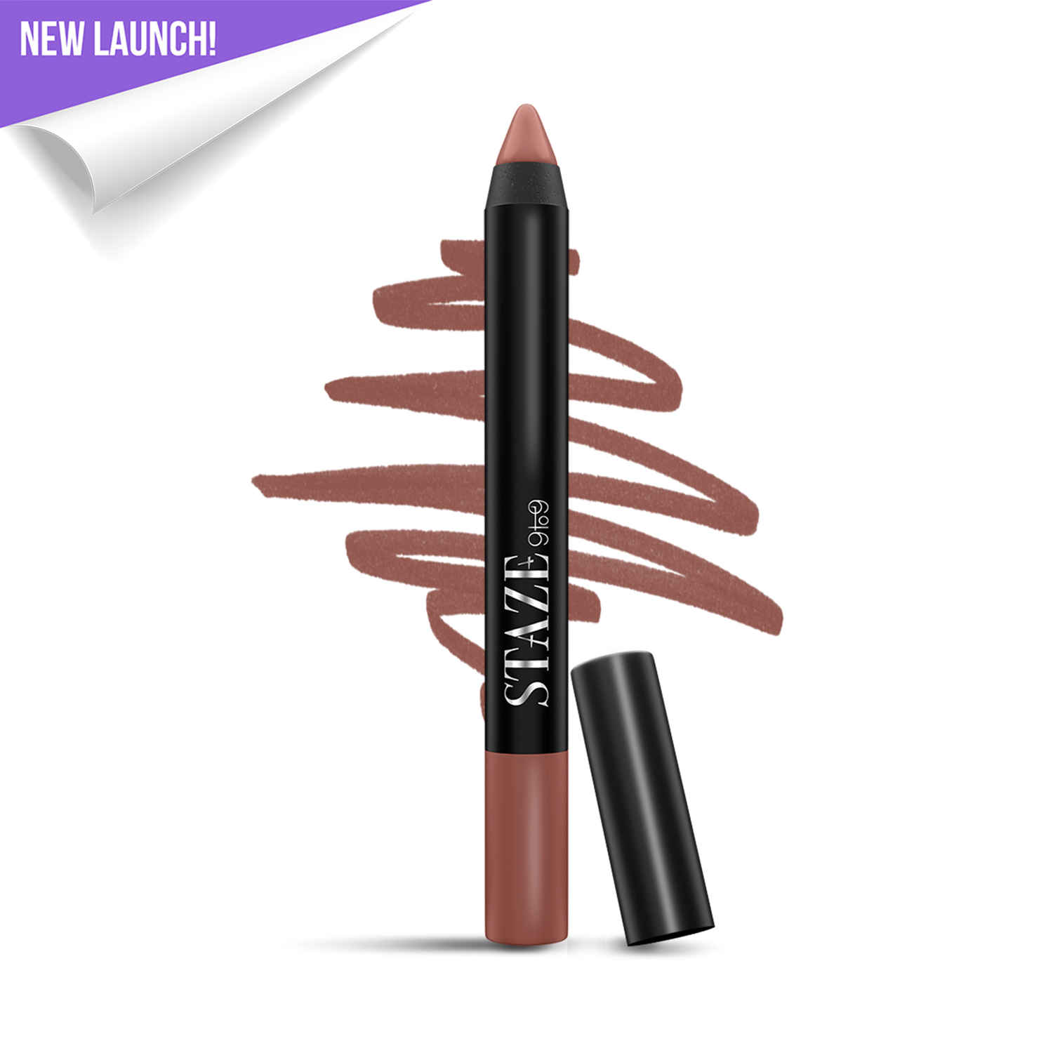 Buy Staze 9to9 Pout On Matte + Smudgeproof Lip Crayon | Non-Drying & Transferproof | Pigmented Matte Finish | 12-Hour Stay | Lightweight | 05 Cocoa Loco | 3.5 gm - Purplle