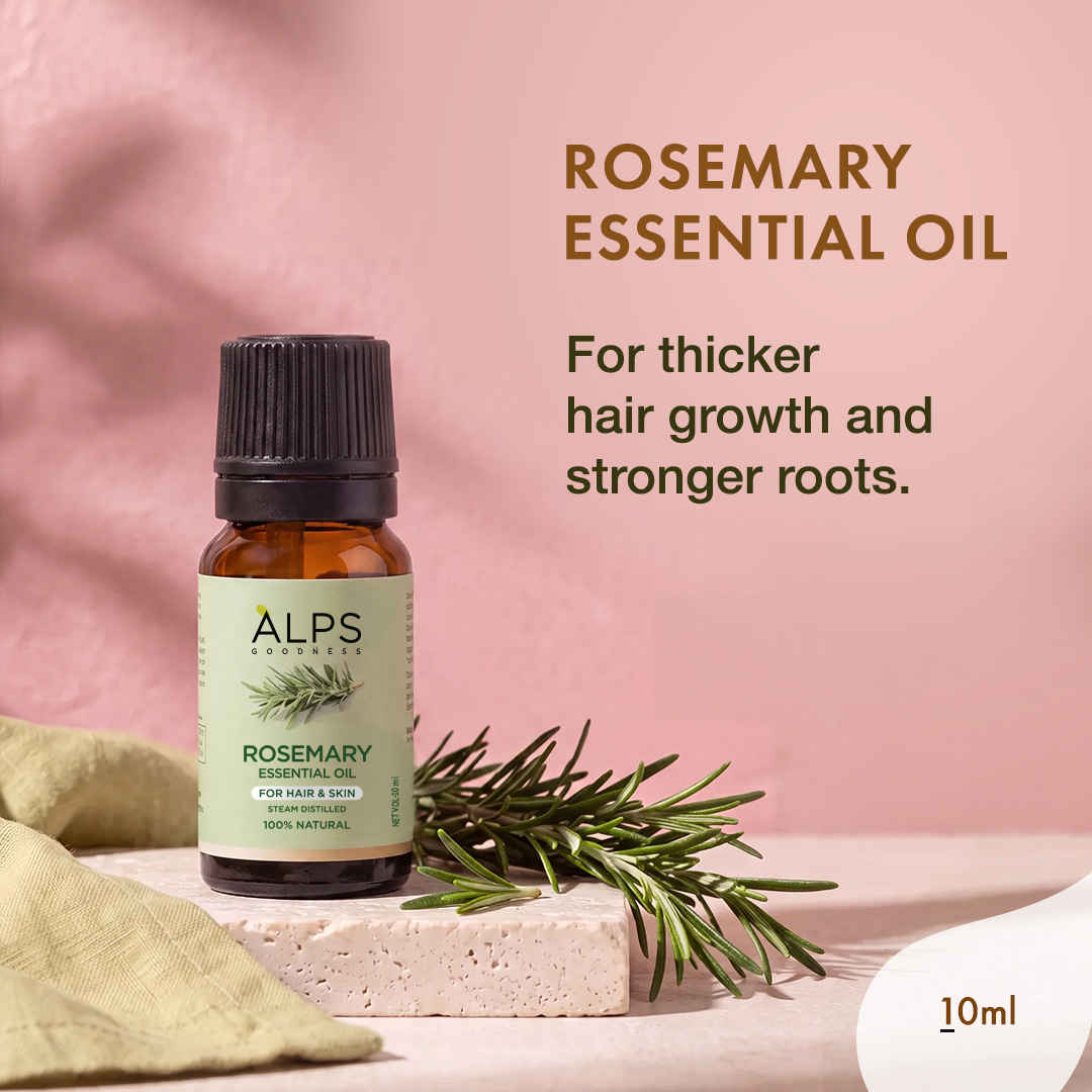 Buy Alps Goodness Pure Essential Oil - Rosemary (10 ml) | Essential oil for Hair & Skin | Paraben Free, Fragnance Free, Mineral Oil Free | Healthy Hair Growth | Fights Acne - Purplle