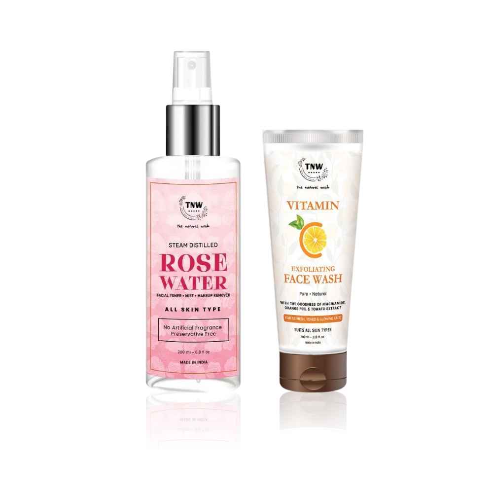 Buy TNW The Natural Wash Vitaminc Face Wash + Rose Water Combo of 2 - Purplle