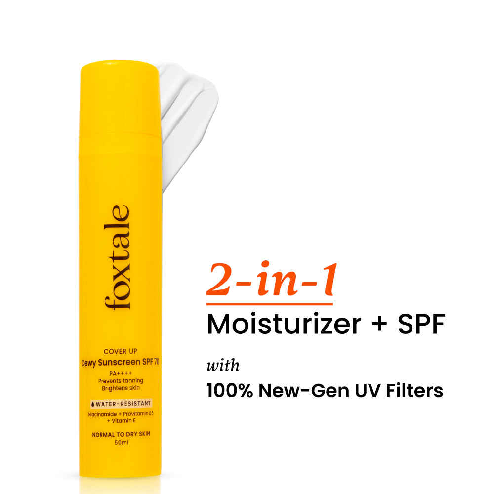 Buy FoxTale CoverUp SPFA 70 PA++ Dewy Sunscreen Cream - 50 ml - Purplle