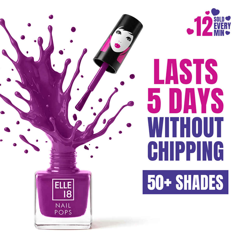 Buy Elle18 Nail Pops Nail Color 162 (5 ml) - Purplle