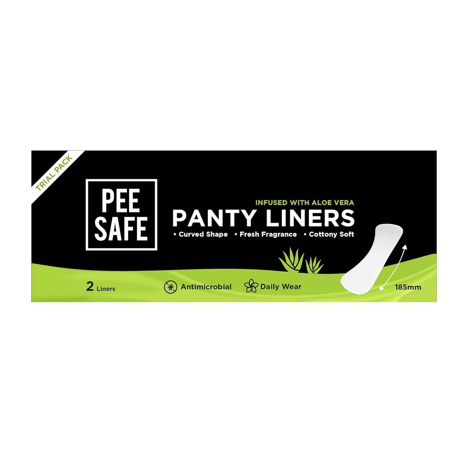 Buy Pee Safe Daily Aloe Vera Freshness Panty Liners (XL,Sample 2 Pcs) - Purplle
