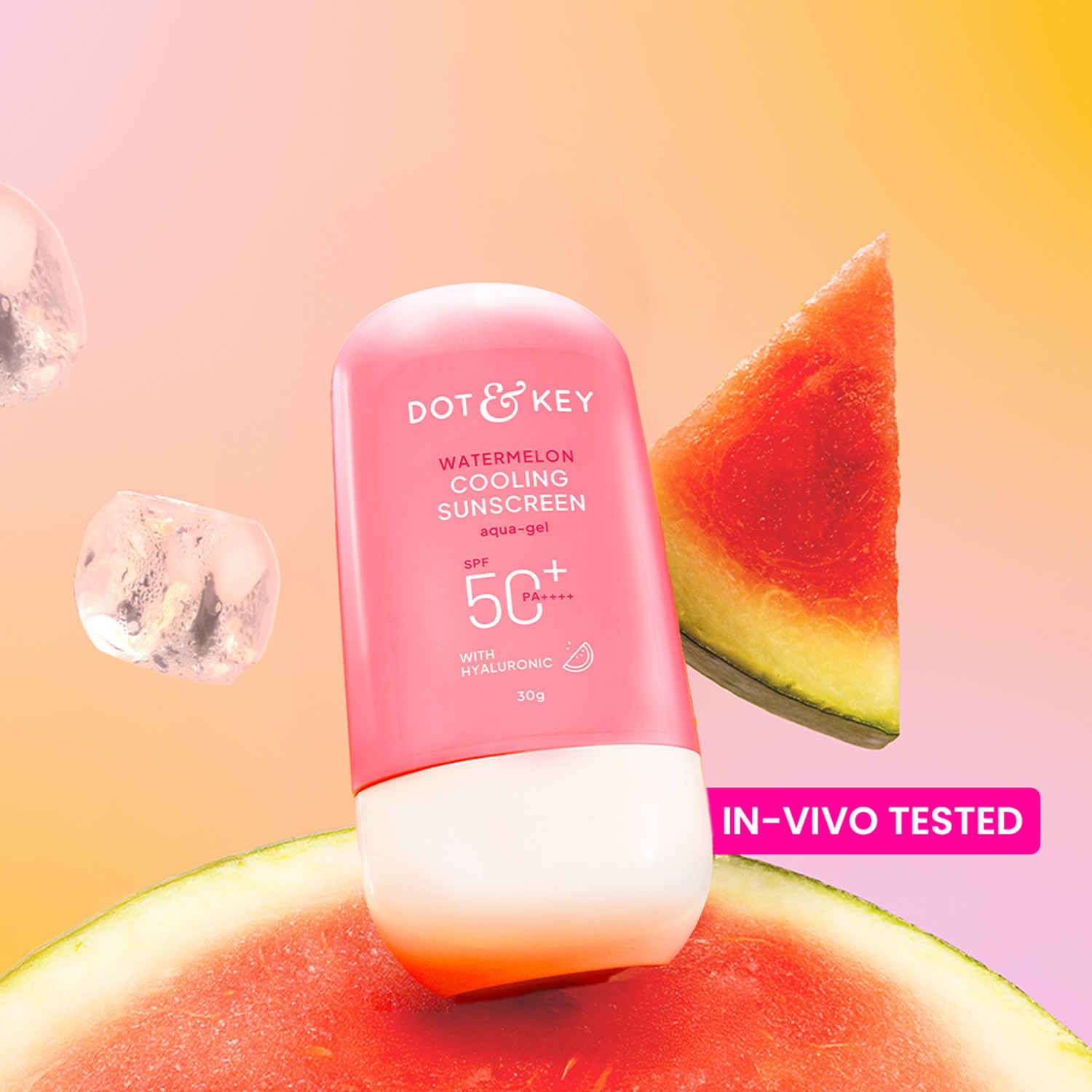 Buy Dot & Key Watermelon Cooling Sunscreen SPF 50+ PA++++, In-Vivo Tested Sunscreen for Oily Skin & Combination Skin - No White Cast, 30 gm - Purplle