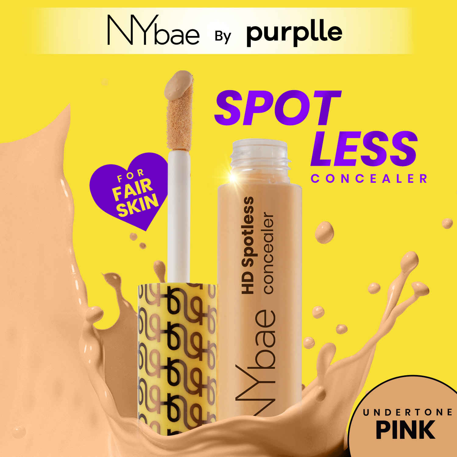 Buy NY Bae HD Spotless Concealer - Bisque 06 (11 gm) | Lightweight Foundation | Contour | Glowing Korean Skin | Medium Coverage | Matte Finish - Purplle