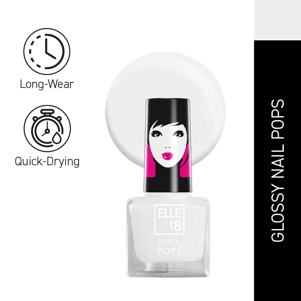Buy Elle18 Nail Pops Nail Color Shade 27 - Transparent (5 ml) - Purplle
