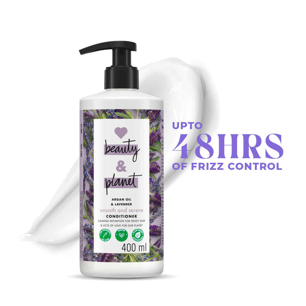 Buy Love Beauty Planet Argan Oil and Lavender Paraben Free Smooth and Serene Conditioner,400 ml - Purplle