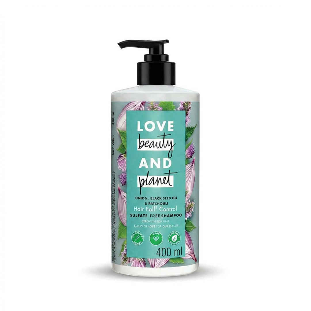 Buy Love Beauty Planet Onion, Blackseed & Patchouli Hairfall Control Sulfate Free Shampoo, 400 ml - Purplle