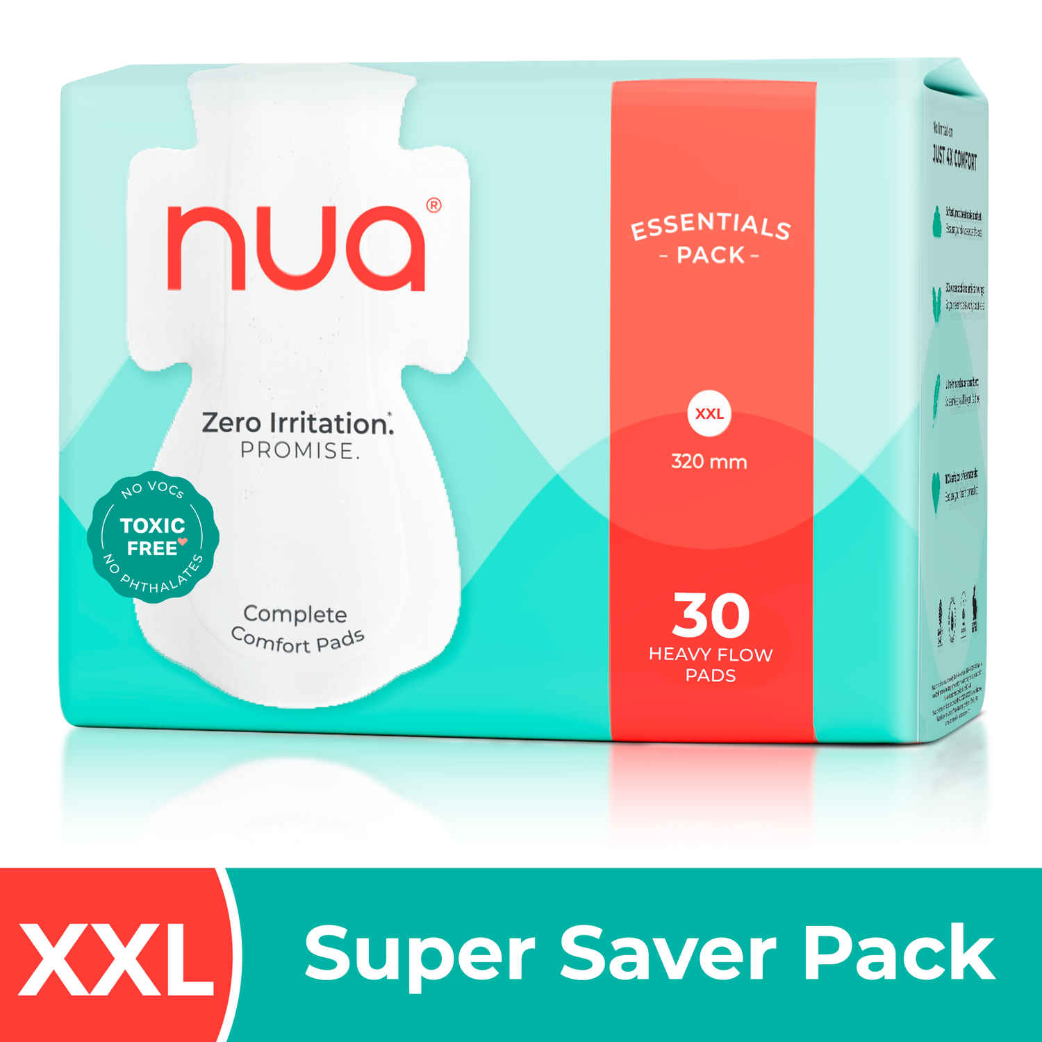 Buy Nua Ultra Thin Sanitary Pads for Women - Heavy XL+ (without disposal covers - 30 pads) - Purplle