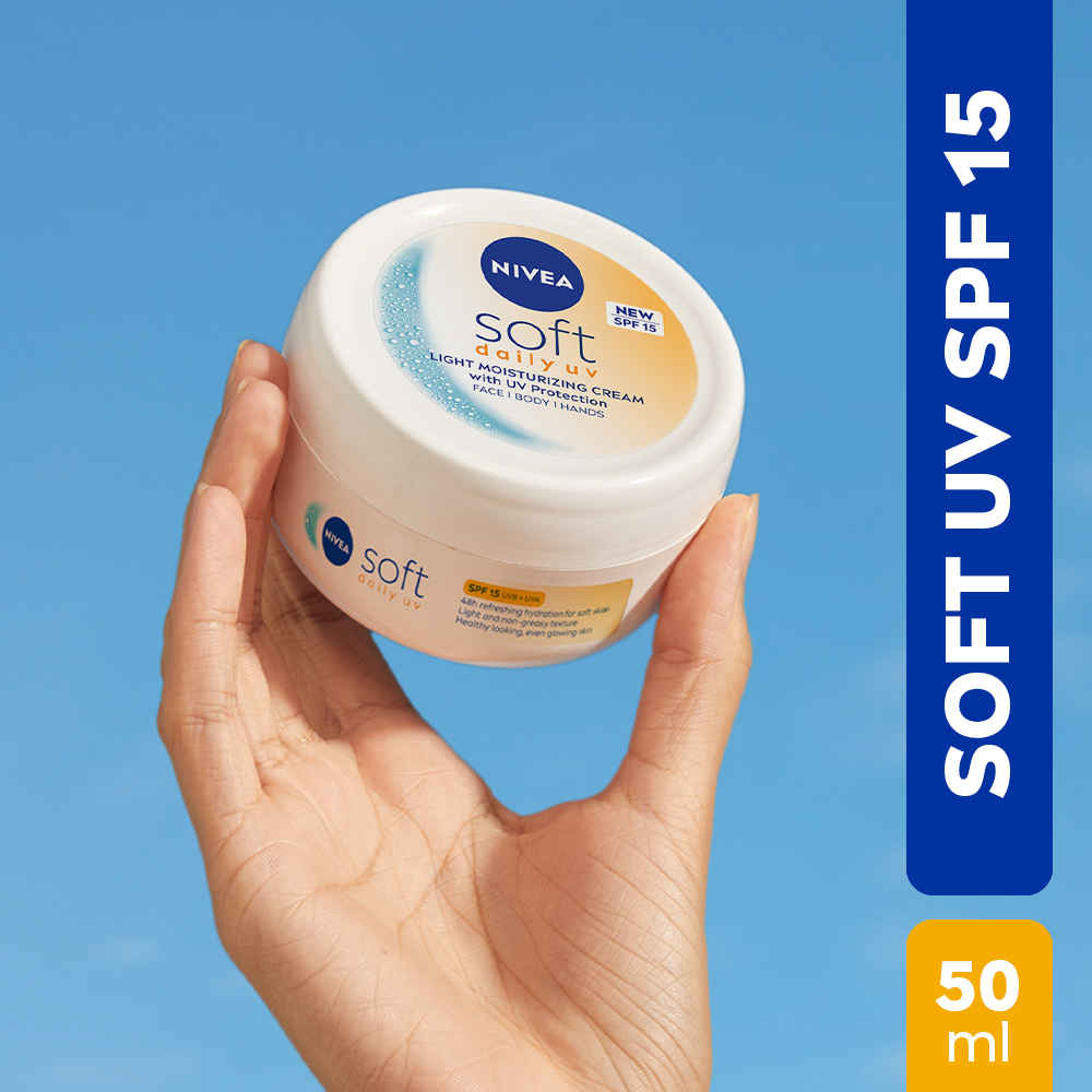 Buy NIVEA Soft Daily UV Light Moisturising Cream with SPF-15, 50 ml - Purplle