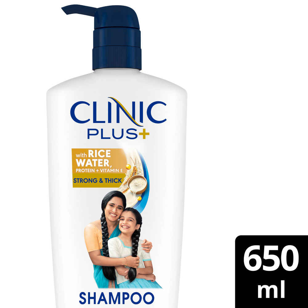 Buy Clinic Plus Strong & Extra Thick Shampoo with RICE WATER, Protein + Vitamin E (650 ml) - Purplle
