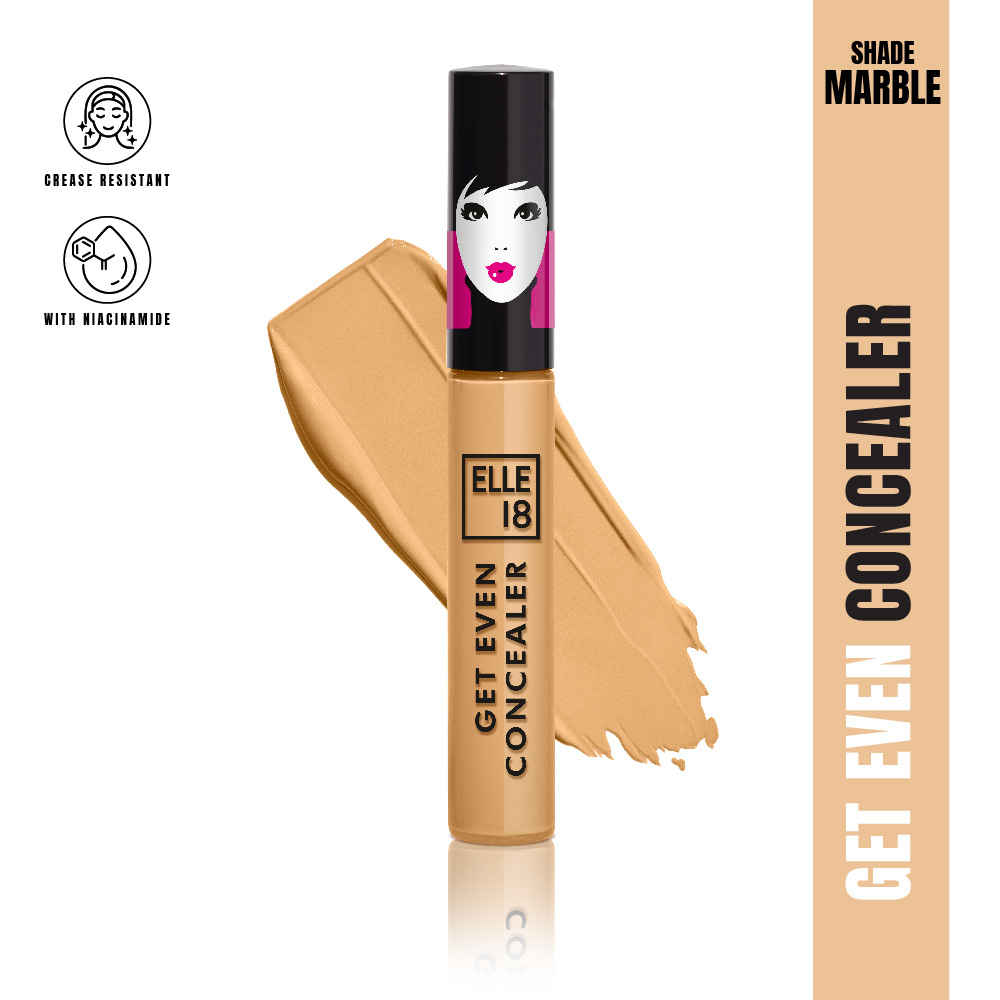 Buy Elle18 Get Even Concealer, Marble, Buildable Coverage, For Dark Spots & Under-eye |5.4 ml - Purplle