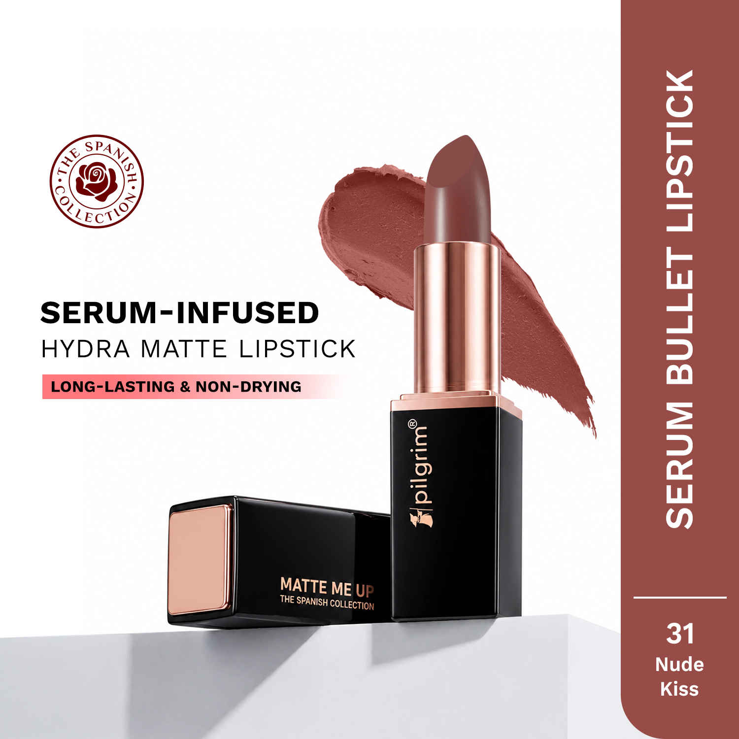 Buy Pilgrim Bullet Lipstick Nude Kiss (4.2 gm) - Purplle