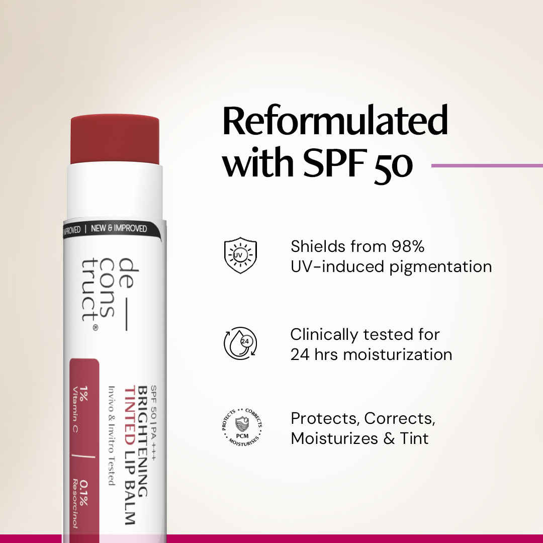Buy Deconstruct Tinted Lip Balm with 1% Vitamin C – SPF30, Hydrating & Non-Sticky for Soft, Bright Lips (4 gm) - Purplle