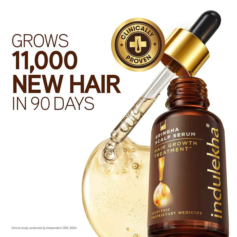Buy Indulekha Bringha Hair Growth Treatment Scalp Serum with Bringha, Rosemary and Amla for Hair Growth, 30 ml - Purplle