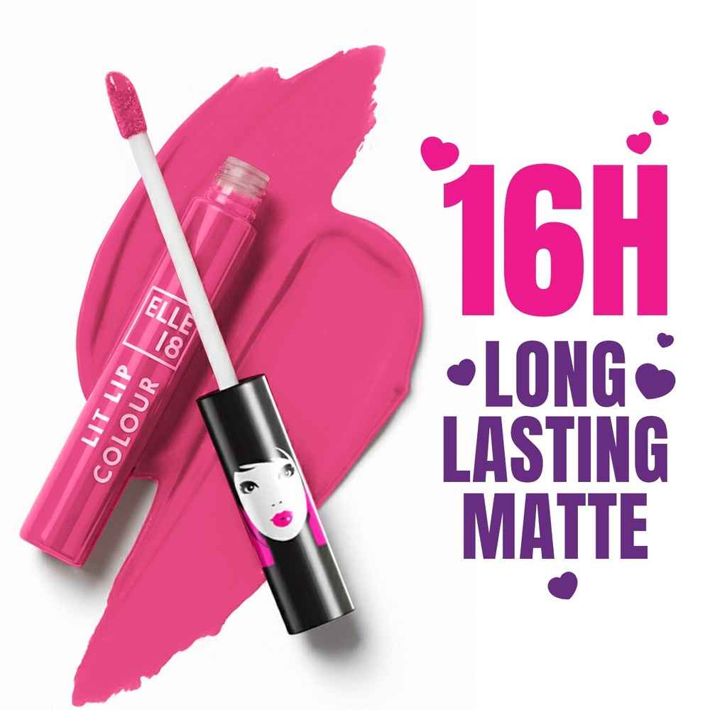 Buy ELLE18 LIQUID LIP COLOR Pink Candy 5.6 ml - Purplle