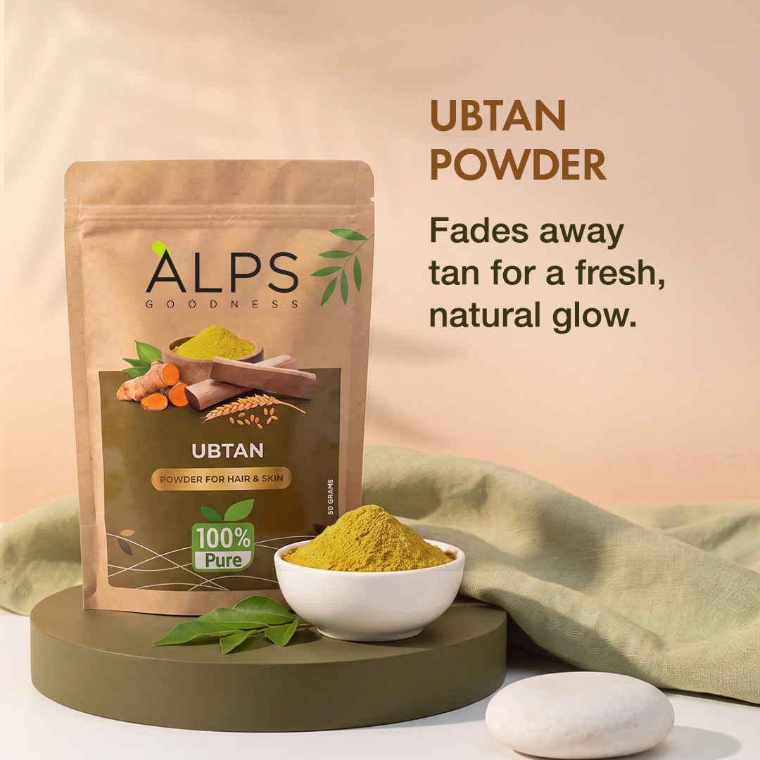 Buy Alps Goodness Powder - Ubtan (50 gm) | 100% Natural Powder | No Chemicals, No Preservatives, No Pesticides | Detan Face Pack | Tan Removal Face Pack - Purplle
