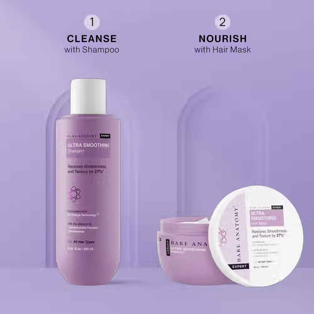 Buy Bare Anatomy Ultra Smoothing Kit (Smoothing Shampoo 250 ml +Smoothing Hair Mask 250 gm) - Purplle