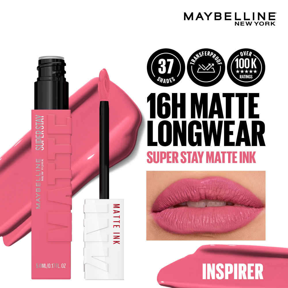 Buy Maybelline New York Super Stay Matte Ink Liquid Lipstick - Inspirer 125 (5 ml) - Purplle