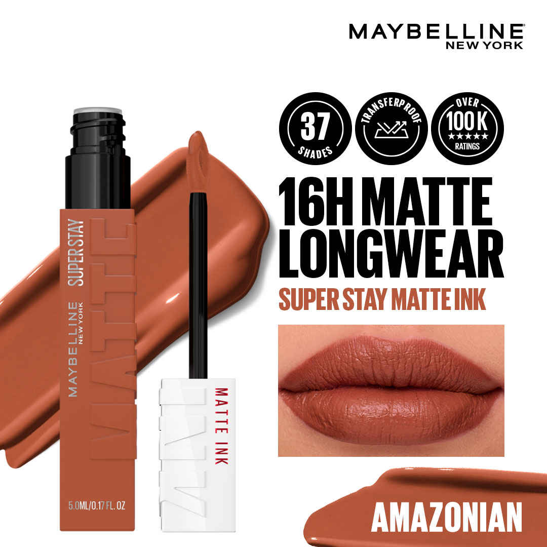 Buy Maybelline New York Super Stay Matte Ink Liquid Lipstick - Amazonian 70 (5 ml) - Purplle