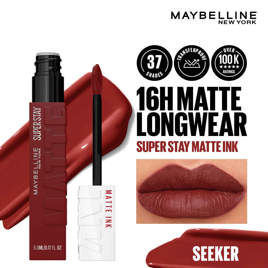 Buy Maybelline NY SuperStay Matte Ink Lipstick, The Archies Collection, Seeker, 5 ml - Purplle