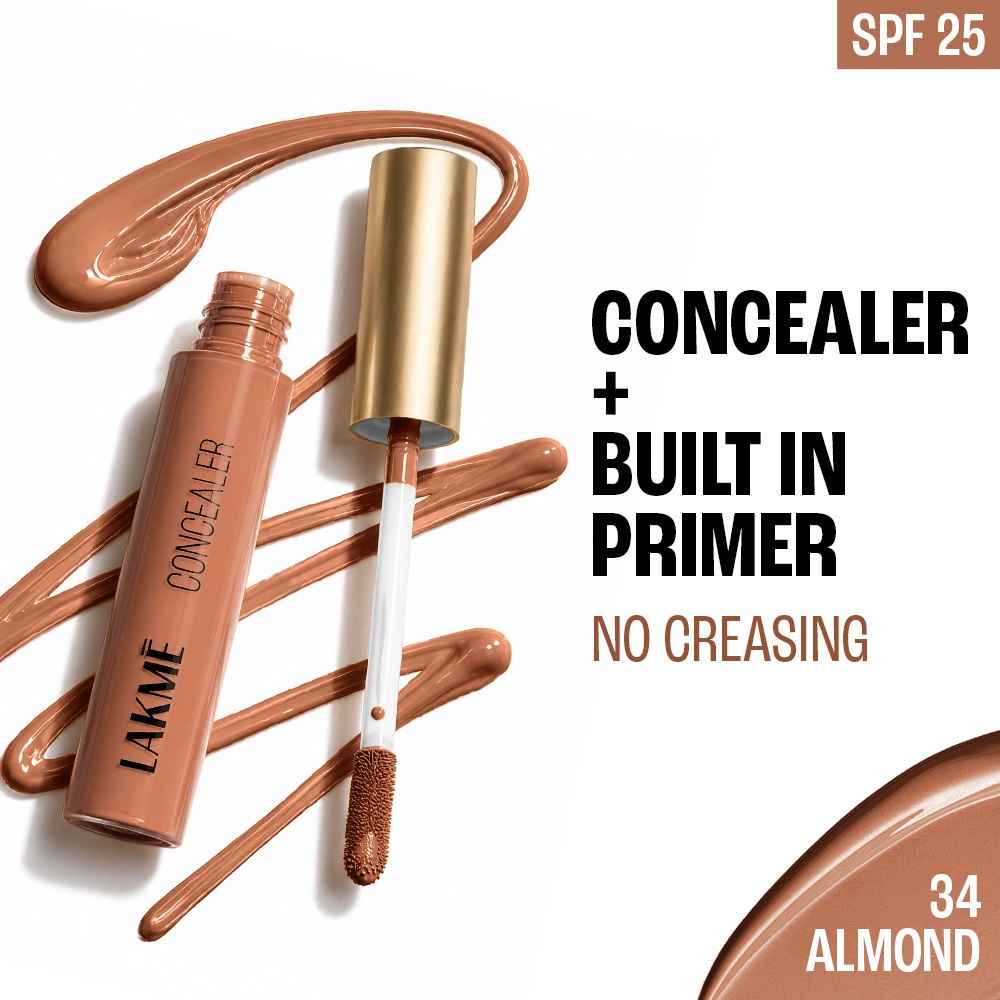 Buy Lakme 9to5 Powerplay Priming Concealer Built in Primer, Lightweight, Matte Finish, SPF 25-34 Almond (5.4 ml) - Purplle