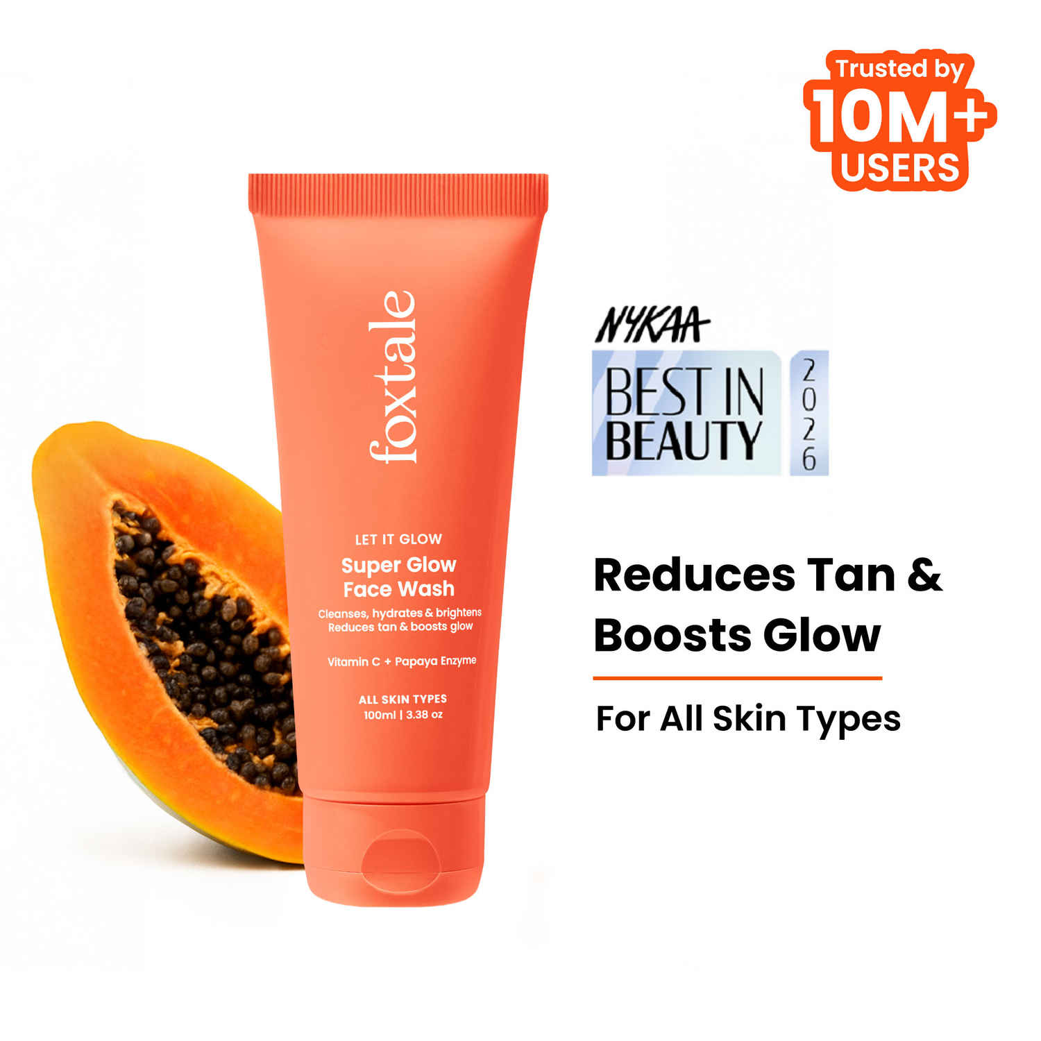 Buy Foxtale Super Glow Face Wash, reduces tan, Boosts Glow - 100 ml - Purplle