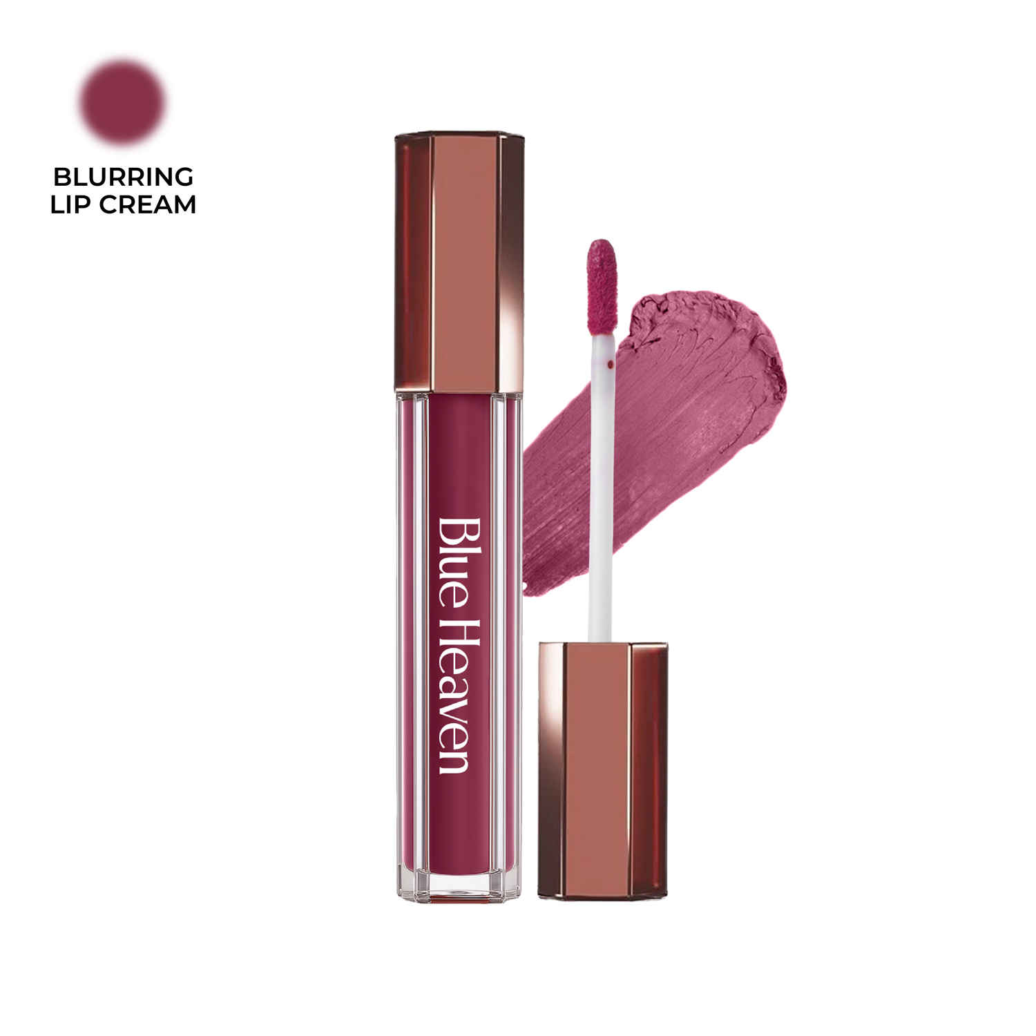 Buy Blue Heaven Roseate Blurring Lip Cream | Intense Color Payoff | Light Weight Mousse Texture | Hydrating & Plumping Liquid Lipstick for women | Enriched with Peptides, Hyaluronic Acid & Cocoa Butter, Mauve Whisper, 3.5 ml - Purplle