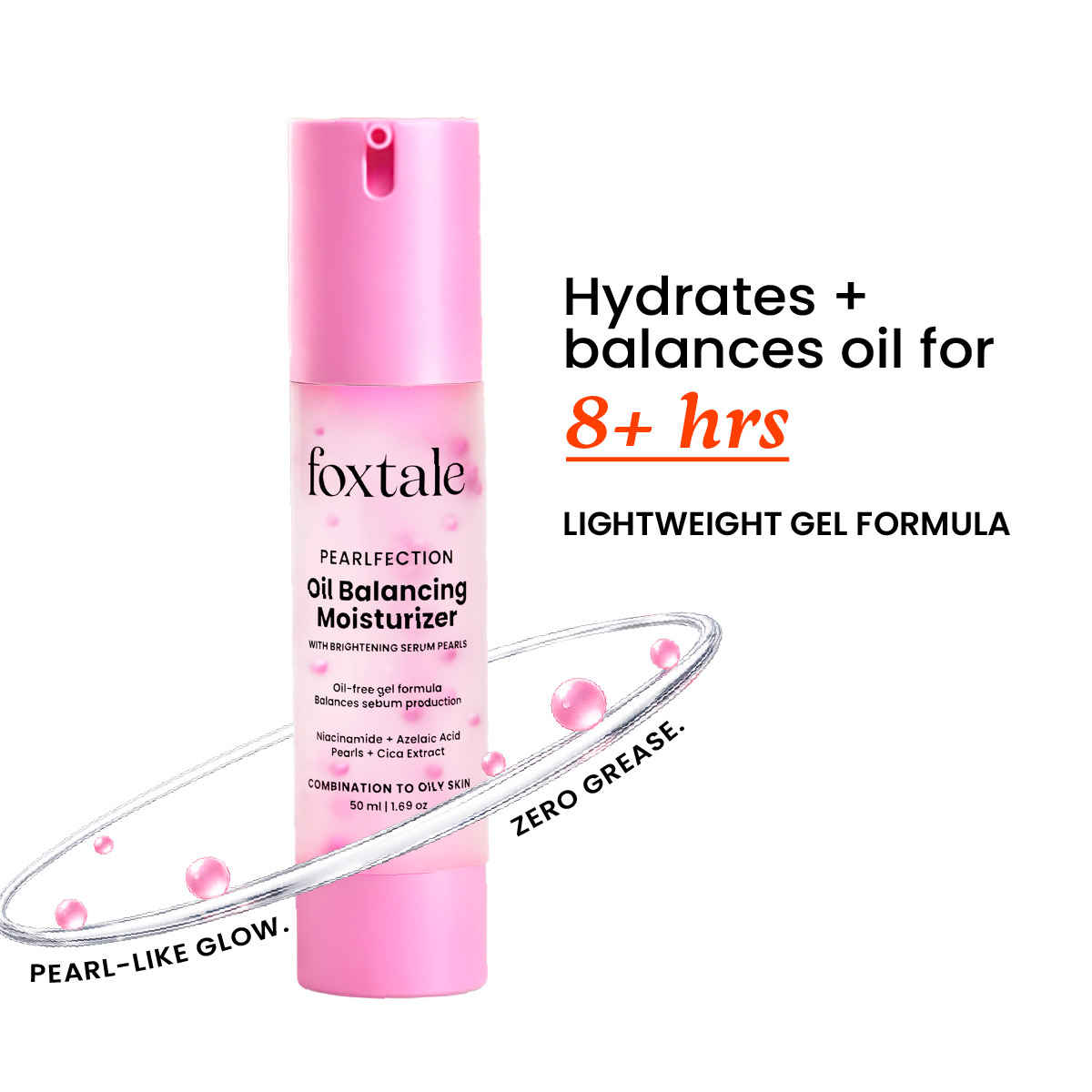 Buy Foxtale Oil Balancing Moisturizer | Oil-Free, Lightweight, Brightens skin & gives 8+ Hours Hydration 50 ml - Purplle
