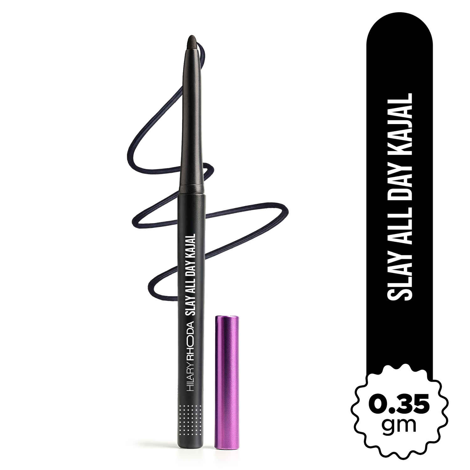 Buy Hilary Rhoda Slay All Day Kajal | Retractable & Long Lasting Kajal | Matte Finish | Highly Pigmented Kajal | Transfer-Proof Kajal | Smudge-Proof Kajal - 0.35 gm - Purplle