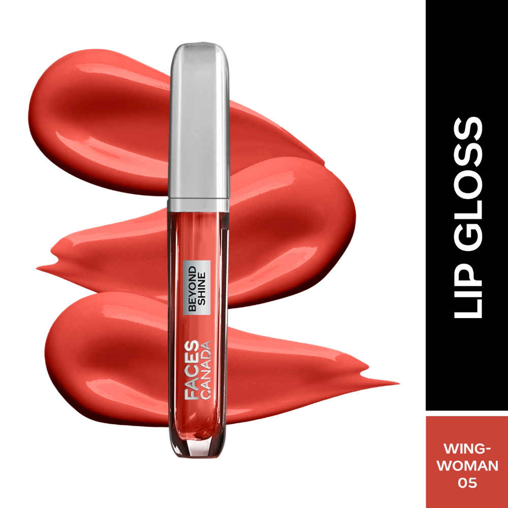 Buy FACES CANADA Beyond Shine Lip Gloss - Wingwomen 05, 3.8 ml| Lightweight Non-Sticky Luxurious Texture For Glossy Lips | Instant Shine | Fuller, Supple & Plump Lips | 24HR Hydration - Purplle