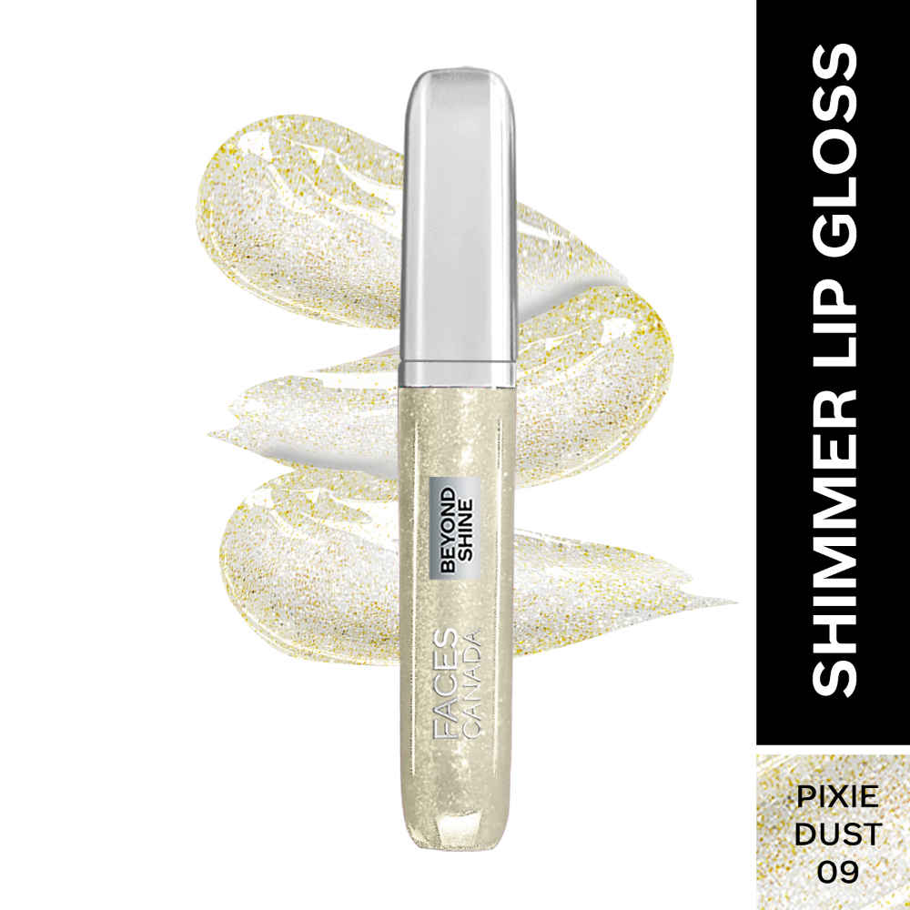Buy FACES CANADA Beyond Shine Lip Gloss - Pixie Dust 09, 3.8 ml | Lightweight Non-Sticky Luxurious Texture For Glossy Lips | Shimmer Finish | Instant Shine | Fuller, Supple & Plump Lips | 24HR Hydration - Purplle