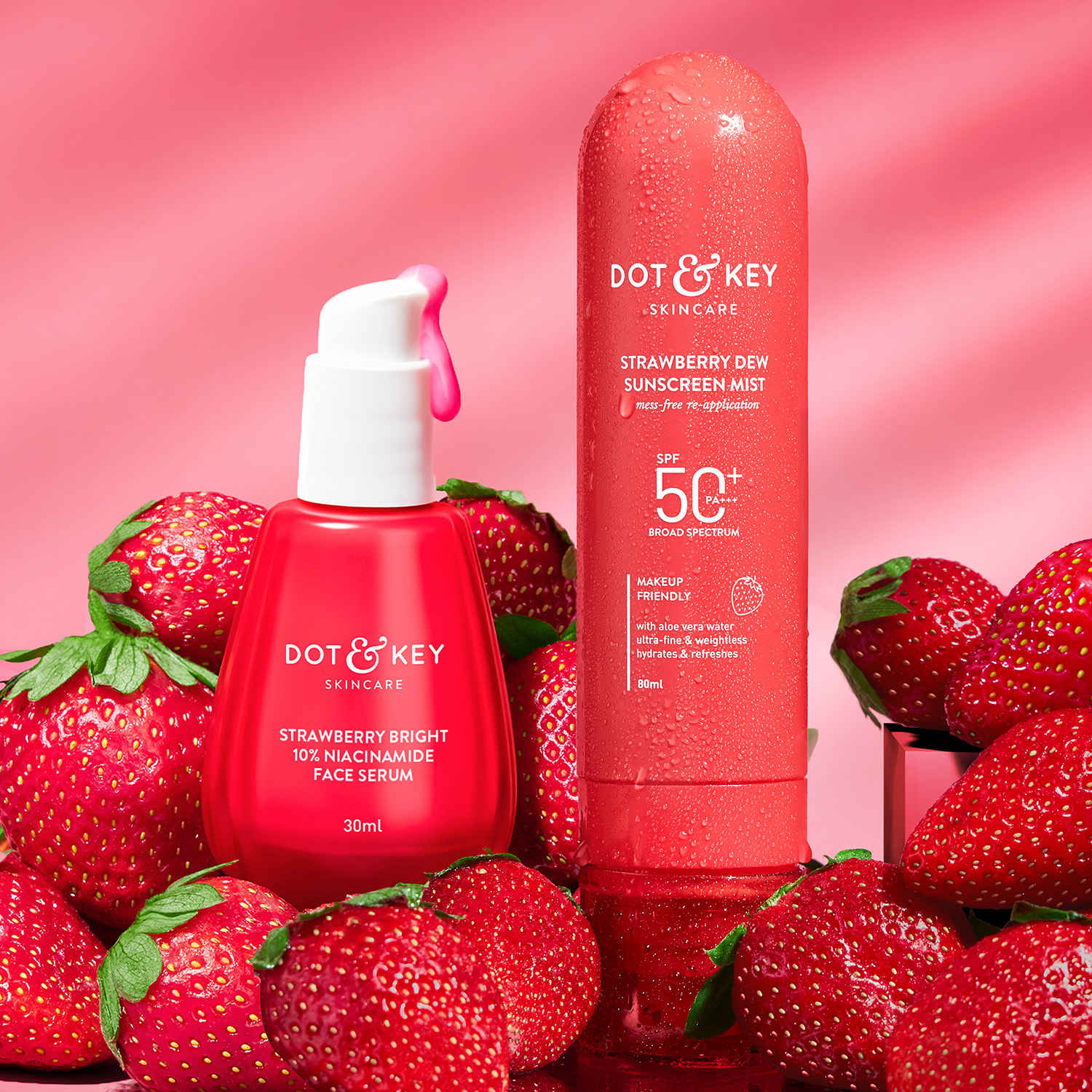 Buy Dot & Key Strawberry Glow & Shield Duo Skin Care Kit Combo of 2 - Purplle