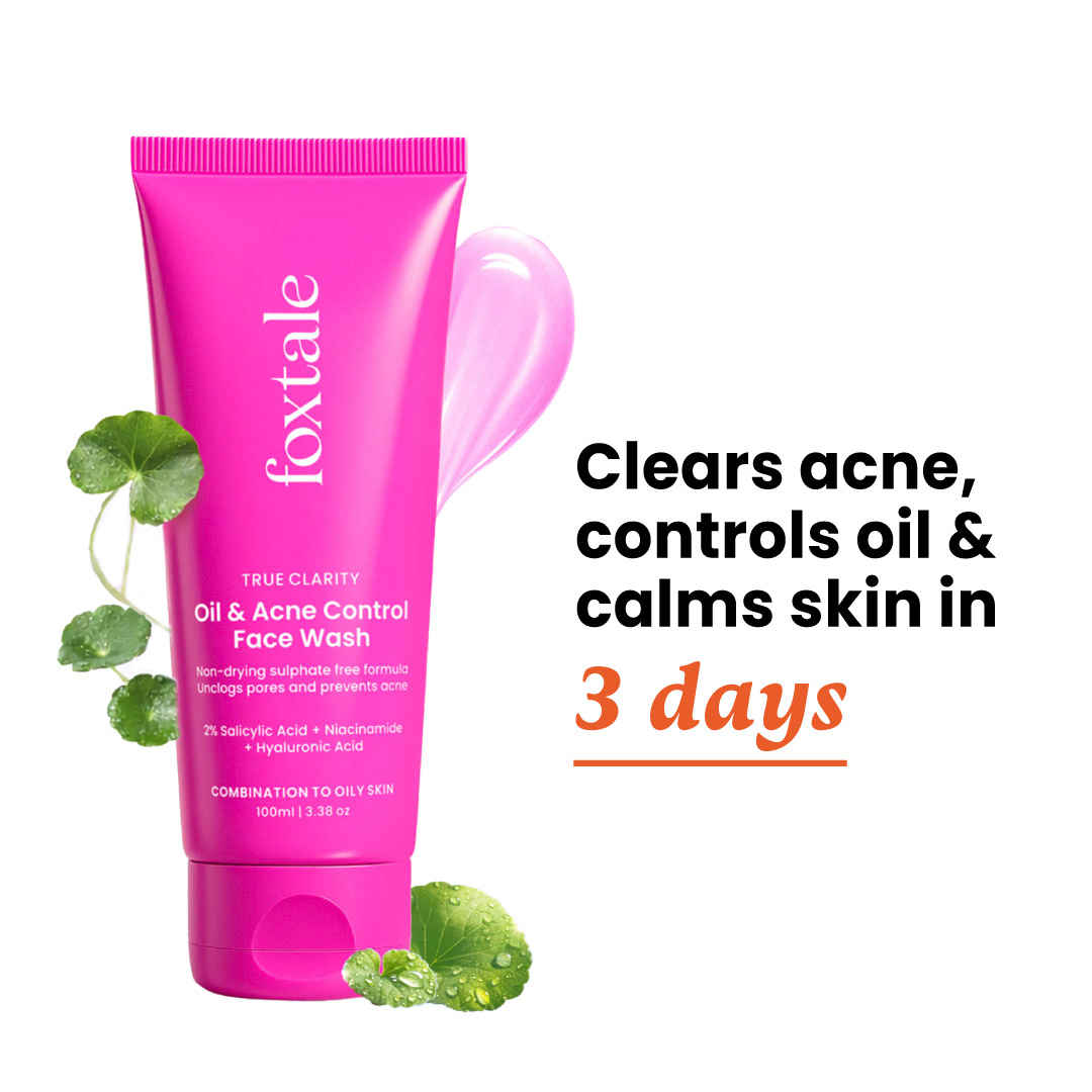 Buy Foxtale True Clarity Oil and Acne Control Face Wash - 100 ml - Purplle