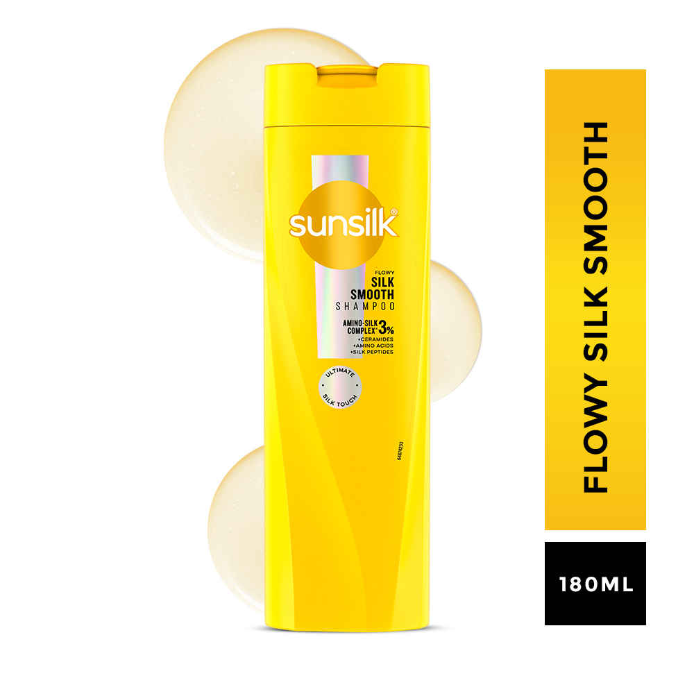 Buy Sunsilk Flowy Silk Smooth Shampoo 180 ml - Purplle