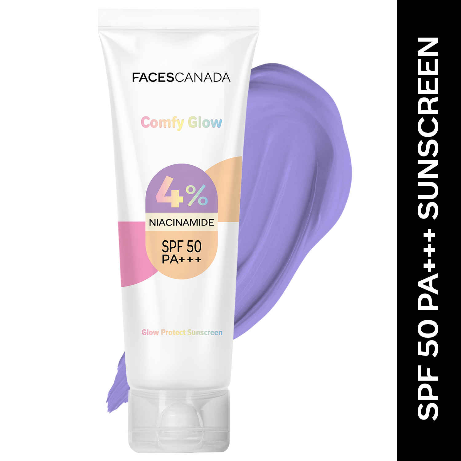 Buy FACES CANADA Comfy Glow Sunscreen - 50 ml | SPF50 PA+++ | UVA & UVB Protection | Feather Light Texture | Lightweight & Non Greasy | Brightens Skin | Hydrates Skin | Prevents Sunburns, Tanning & Premature Aging - Purplle