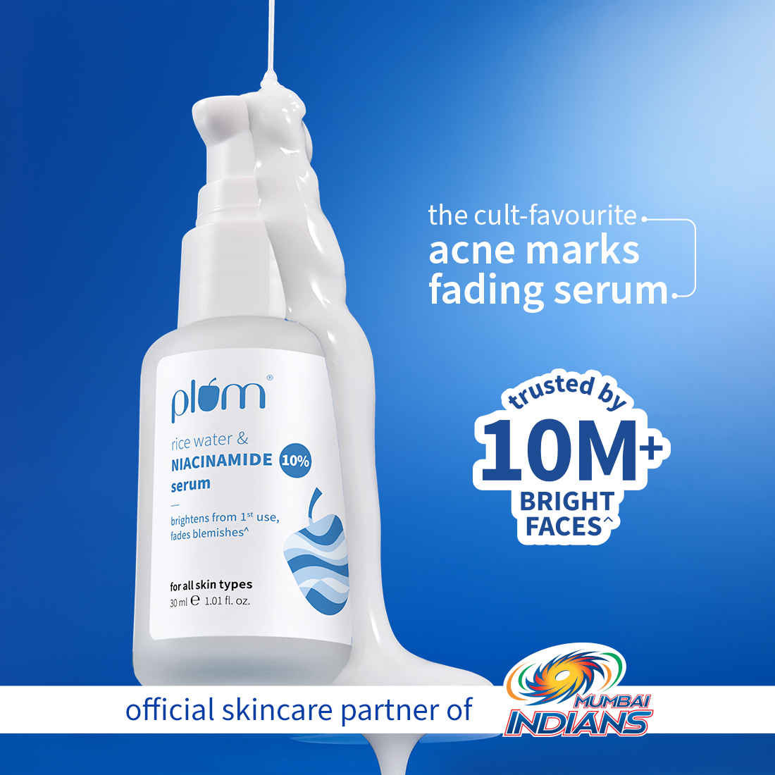 Buy Plum 10% Niacinamide Face Serum With Rice Ferment - Brightens Skin & Fades Blemishes & Acne Marks 30 ml - Purplle