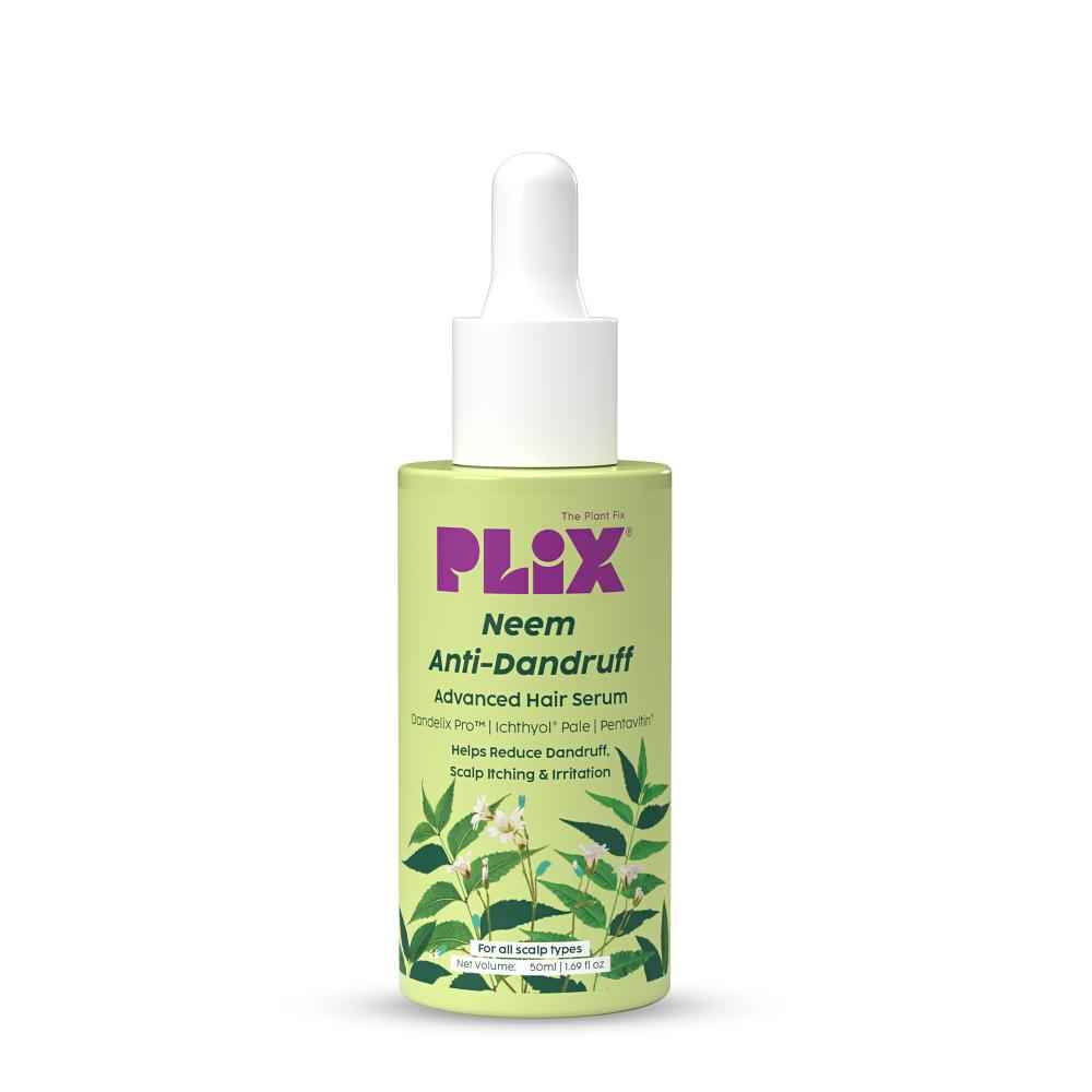 Buy PLIX Neem Anti-Dandruff Advanced Hair Serum | Help Reduce Dandruff, Itching & Inflammation 50 ml - Purplle