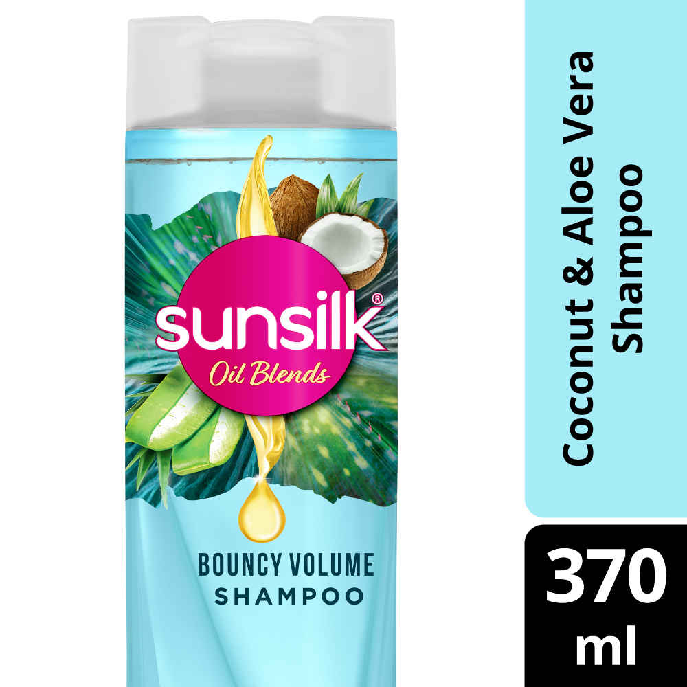 Buy Sunsilk Coconut Water & Aloe Vera Volume Hair Shampoo (370 ml) - Purplle