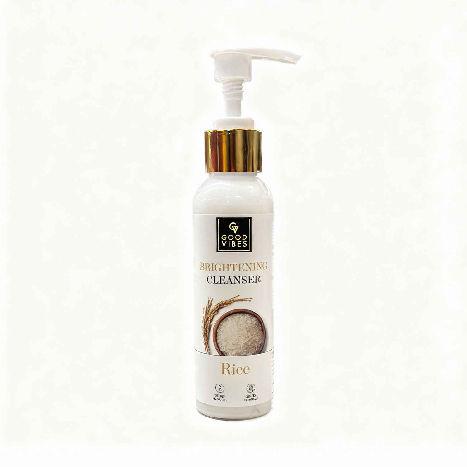 Buy Good Vibes Rice Brightening Face Cleanser | Korean Rice Glow Ritual | Niacinamide + Rice Protein | Deep Cleanse & Hydrate | Brightens & Evens Tone | Glass-Skin Daily Cleanser | Gentle, Non-Drying | Suitable for All Skin Types – 120 ml - Purplle