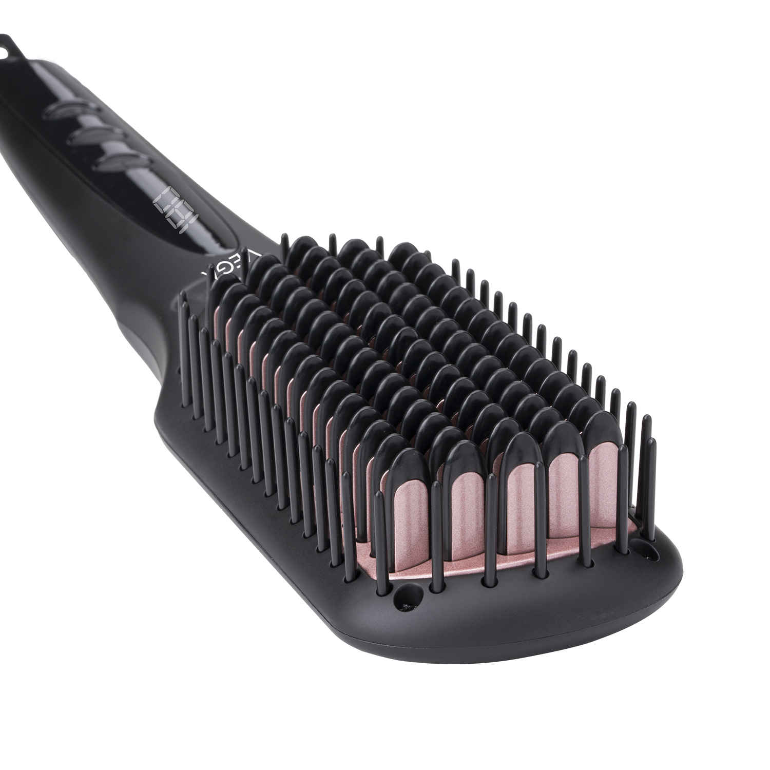 Buy VEGA Black Shine Hair Straightener Brush for Women, Straight in Min, Ionic & Thermoprotect Technology, 16 Temperature Settings, Hot Brush Heat Damage Protection for Scalp, Straightening Brush, VHSB-04 1 pc - Purplle