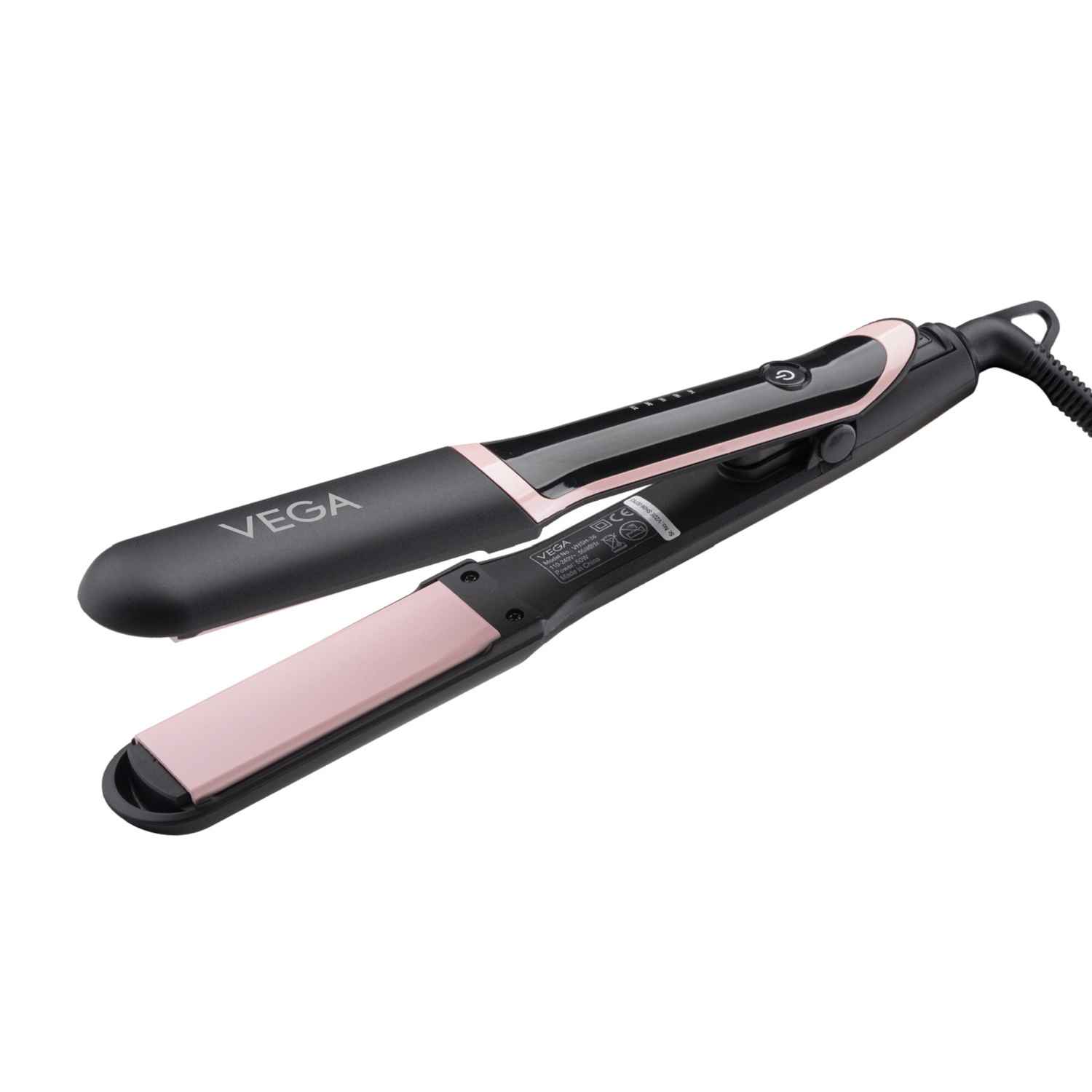 Buy VEGA Hair Straightener for Women- 5 Temperature Settings,Ceramic Coated Floating Plates & Quick Heat Up, Suitable for All Hair Types,Black, (Diva Shine VHSH-36) 1 pc - Purplle