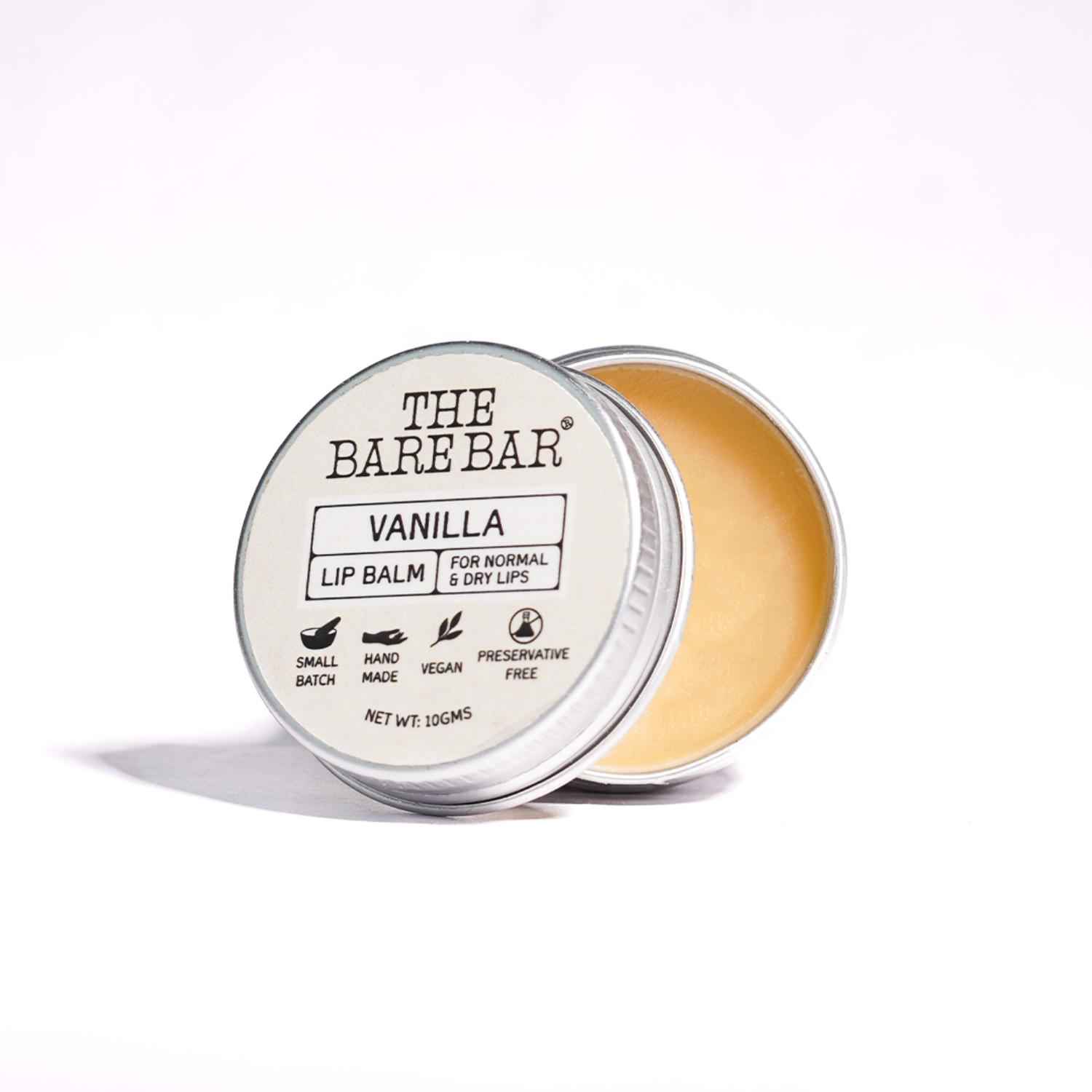 Buy The Bare Bar Vanilla Lip Balm – 10 gm | With Jojoba, Castor & Vanilla Oils | Deeply Nourishing & Moisturizing Lip Care - Purplle