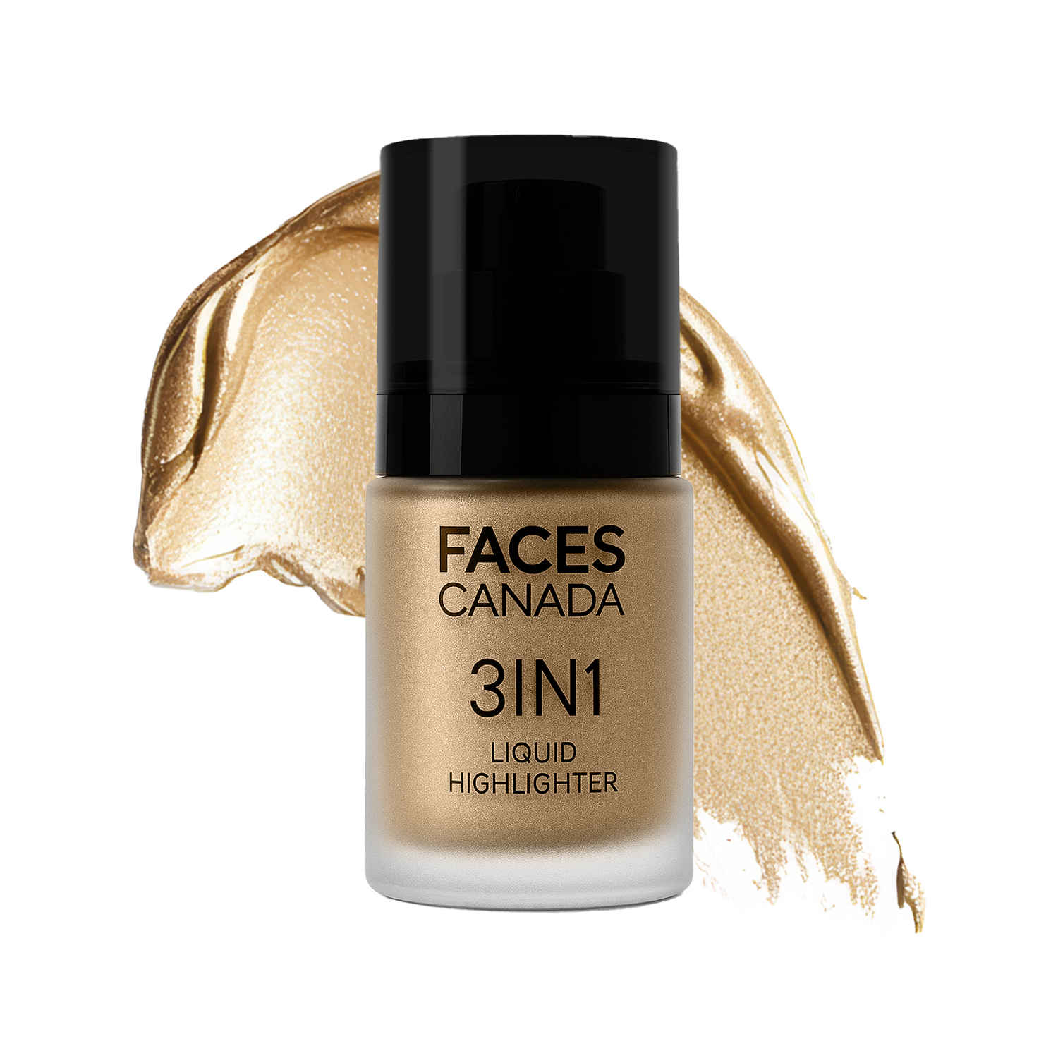 Buy FACES CANADA 3 in 1 Liquid Highlighter – Gold 01, 15 ml | Primer | Highlighter | Strobe Serum | Luminous Finish | Lightweight Formula | Hydrating | Long Lasting Glow | Easily Blendable - Purplle