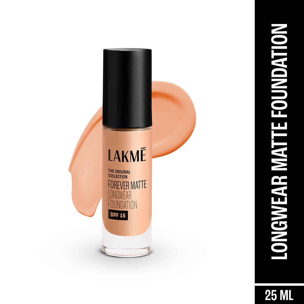 Buy Lakme Forever Matte Longwear Foundation, Natural Coral,25 ml, With Active Niacinamide & SPF 15 - Purplle