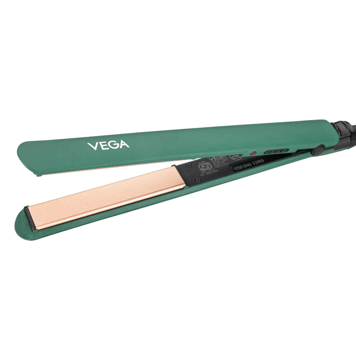 Buy VEGA Salon Smooth Hair Straightener for Women with Ceramic Coated Plates, Quick Heatup & Travel Friendly, Travel Lock, Suitable for All Hair Types, 1 Year Warranty, Green (VHSH-42) 1 pc - Purplle
