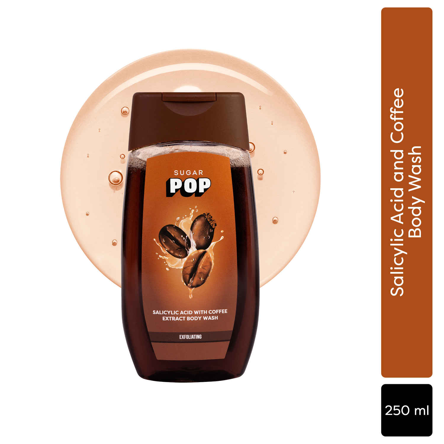 Buy SUGAR POP Salicylic Acid and Coffee Body Wash | Enriched with Salicylic Acid | Exfoliates & Evens Skin Tone | Anti-Inflammatory | 250 ml - Purplle