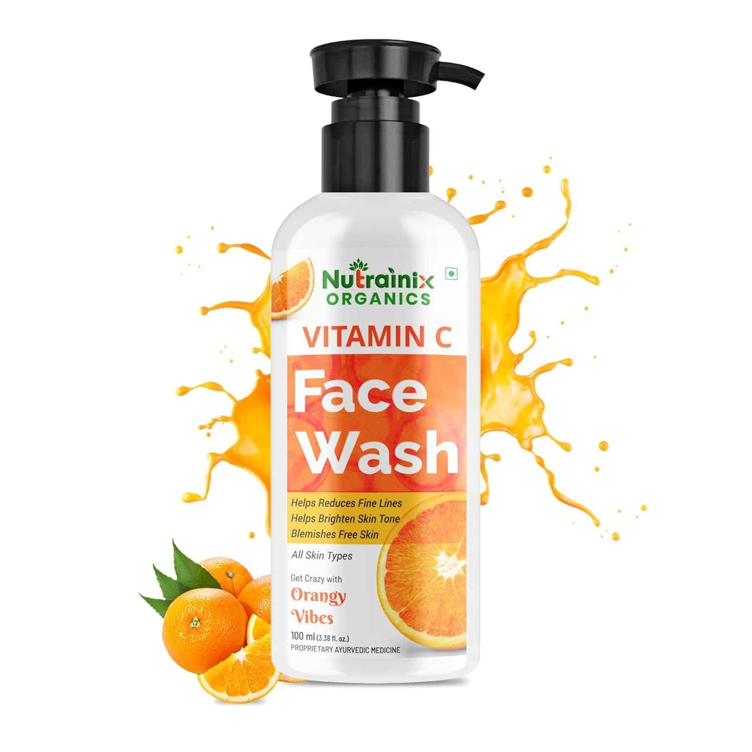 Buy Nutrainix Organics Vitamin C Face Wash, Glow Revival – Awaken Your Radiance | Daily Dose of Sunshine for Dull, Tired Skin | 100 ml of Joyful Brightness - Purplle