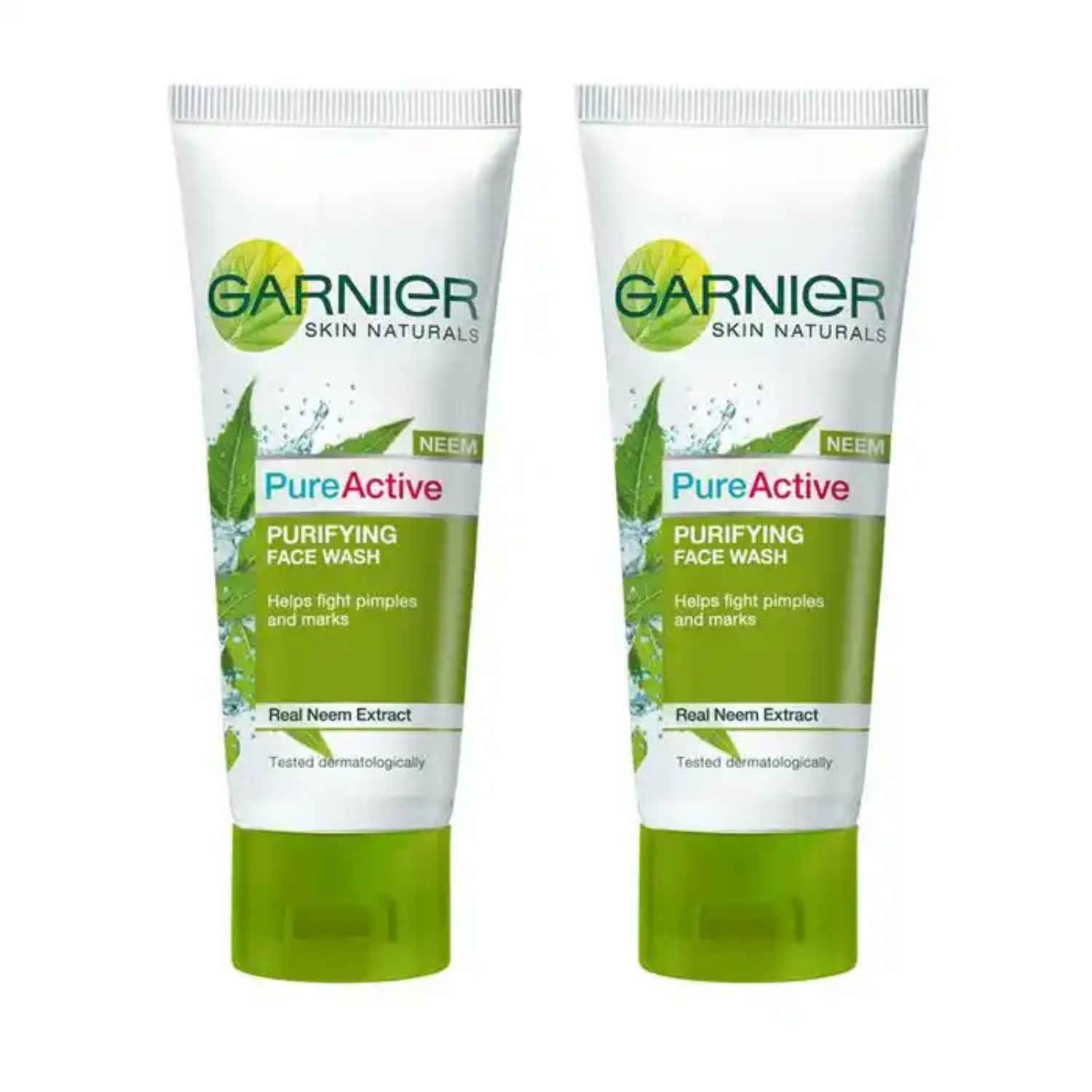 Buy Garnier Skin Naturals Pure Active Neem Face Wash (100 g) Pack of 2 - Purplle